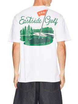 Eastside Golf - Pin High Men's Logo Graphic Crew Neck T-Shirt White