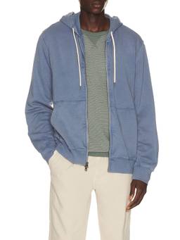Faherty - Oceanside Fleece Men's Zippered Hooded Zip-Up Hoodie Blue