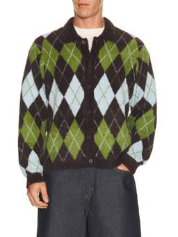 HUF - Cooper Mohair Men's Argyle Button-Up Cardigan Multi-Color