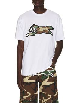 ICECREAM - Camo Dog Men's Graphic Print Crew Neck T-Shirt White