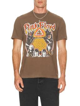 Junk Food - Pink Floyd Pyramid Men's Graphic Print Crew Neck T-Shirt Brown