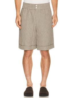 KROST - Seersucker Men Button Fly 4-Pocket Shorts Beige