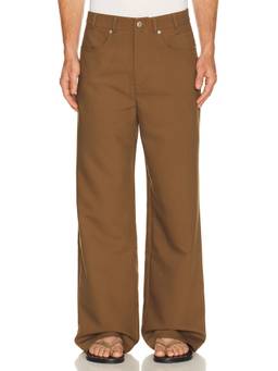 KROST - 5-Pocket Men's Stretch Twill Straight Trousers Brown