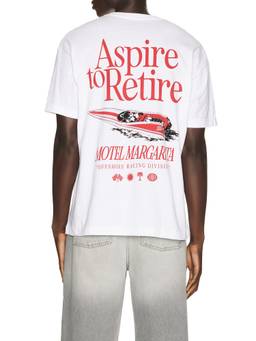 Motel Margarita - Racing Division Men's Graphic Print Crew Neck T-Shirt White