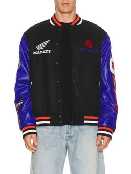 Market - Sponsorship Men's Graphic Embellished Bomber Jacket Black
