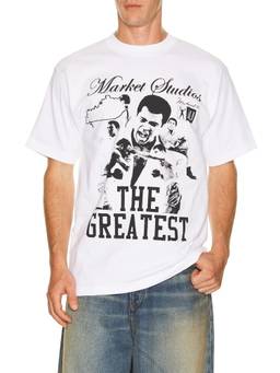 Market - Muhammad Ali Men's Graphic Print Crew Neck T-Shirt White