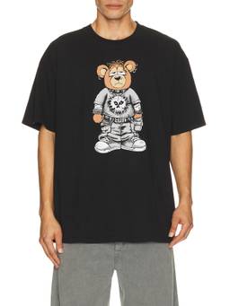 Market - Misfit Bear Men's Graphic Print Crew Neck T-Shirt Black