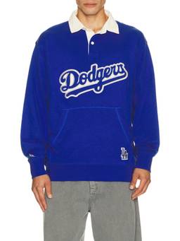 Mitchell & Ness - Los Angeles Dodgers Men's Logo Graphic Polo T-Shirt Blue