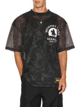 Memory Lane - Camo Mesh Men's Graphic Crew Neck T-Shirt Black