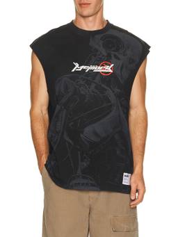 Memory Lane - Techno Robot Men's Graphic Sleeveless Tank Top Black
