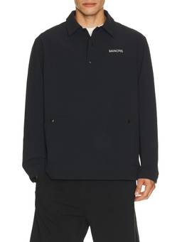 Manors Golf - Recycled Greenskeeper Men's Ripstop Button Front Light Jacket Black