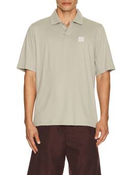 Manors Golf - Course Men's Logo Detail Collar Neck Polo T-Shirt Beige