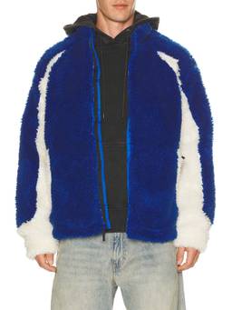 Obey - Center Field Men's Sherpa Zip-Up Jacket Blue