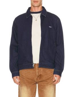 Obey - Workshop Men's Zippered Denim Jacket Navy Blue