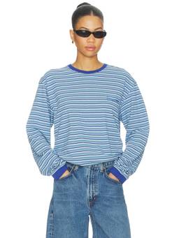OperaSPORT - Neo Unisex Embroidered Logo Crew Neck T-Shirt Blue