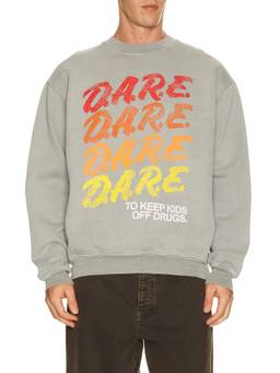 Philcos - D.A.R.E. Logos Men's Graphic Crew Neck Sweatshirt Grey