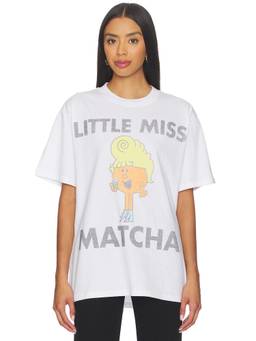 Philcos - Little Miss Matcha Unisex Graphic Print Crew Neck T-Shirt White