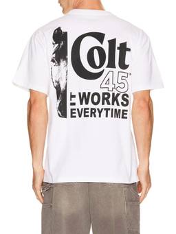 Philcos - Colt 45 Men's Graphic Print Crew Neck T-Shirt White
