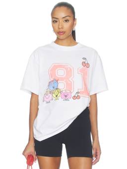 Philcos - Little Miss Unisex Graphic Print Crew Neck T-Shirt White