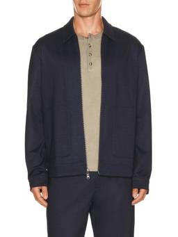Rails - Shael Men's Zippered Twill Jacket Navy Blue
