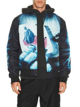 REASON - Dark Knight Men's Graphic Ripstop Varsity Bomber Jacket Multi-Color