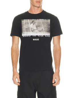 REASON - Narcos Men's Graphic Print Crew Neck T-Shirt Black