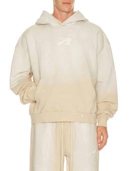 Ryoko Rain - Vintage Artist Men's Logo Hooded Kangaroo Pocket Hoodie Beige