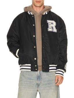 Ryoko Rain - Reversible Men's Logo Padded Bomber Jacket Black