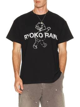 Ryoko Rain - Butterfly Garden Men's Graphic Print Crew Neck T-Shirt Black