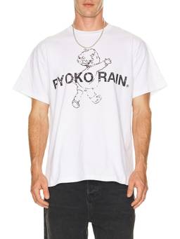 Ryoko Rain - Butterfly Garden Men's Graphic Print Crew Neck T-Shirt White