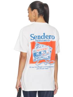 Sendero Provisions Co. - Casette Tape Unisex Graphic Print Crew Neck T-Shirt Vintage White