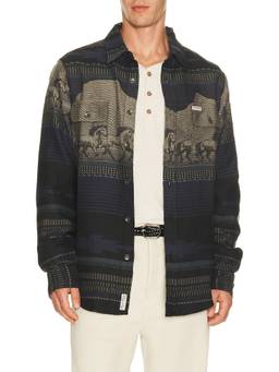 Sendero Provisions Co. - Boquillas Men's Printed Button-Down Shirt Navy Blue