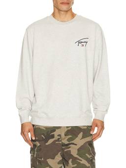 Tommy Jeans - Signature Men's Logo Crew Neck Sweatshirt Grey
