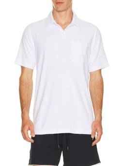 TravisMathew - Beach Club Men's Relaxed Terrycloth Popover Shirt White