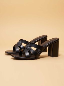 ERIDANI - Eliyah Strappy Black Sandal Heels