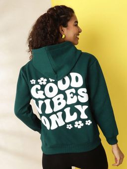 Freehand - Green and White Back Printed Sweatshirt