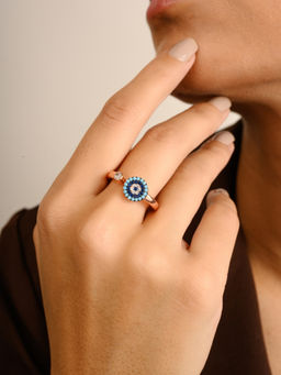 METALM - Stylish Adjustable Evil Eye Ring