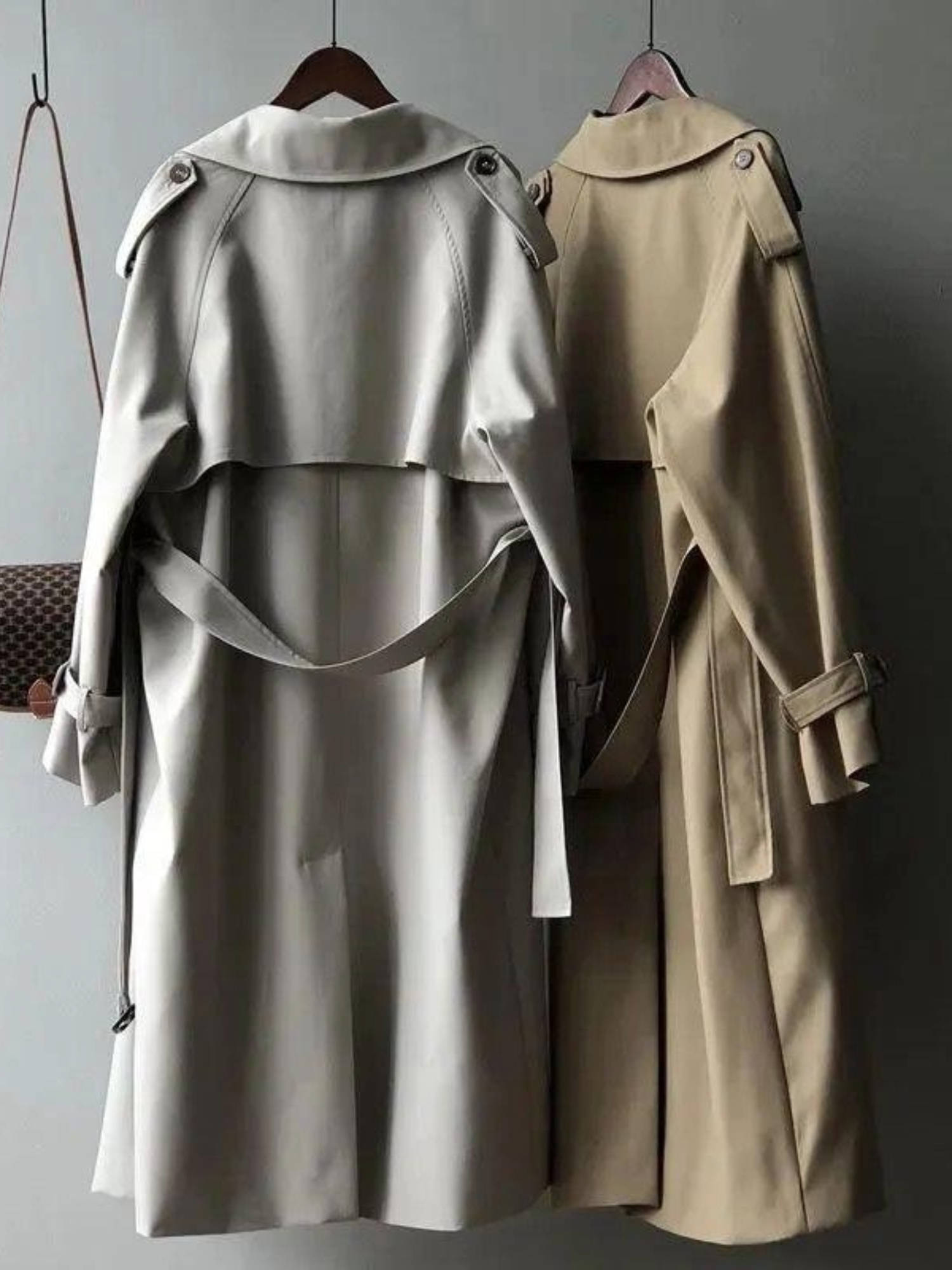 Buy MISS MOSA BY AKANKSHA Seoul Statement Khaki Trench Coat Online