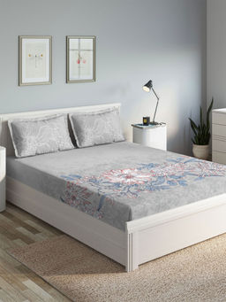 Ddecor Live Beautiful - DDECOR - Elsa 100% Cotton Double Bedsheet with 2 Pillow Covers, Blue