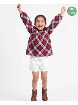 SWEETLIME BY AS - Introduces A Red Plaid Flannel Top For Your Baby Girls Wardrobe