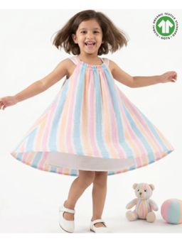 SWEETLIME BY AS - Multicoloured Striped A-Line Dress