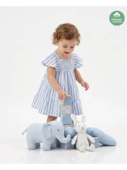 SWEETLIME BY AS - Blue and White Striped Dress