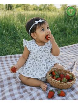 SWEETLIME BY AS - Green Cotton Printed Top and Bloomer