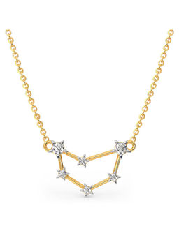 Candere by Kalyan Jewellers - 18Kt Yellow Gold and Diamond Capricorn Zodiac Necklace