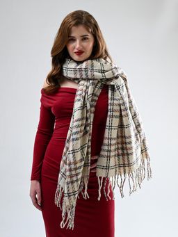 CAZZANO - Beige Checks Stole