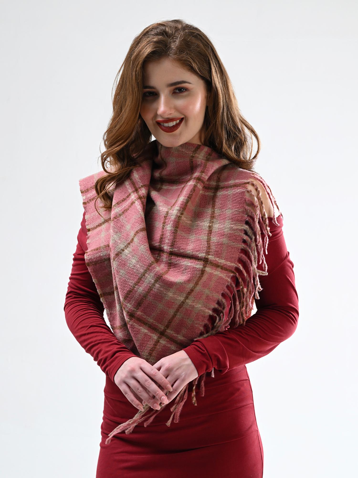 cazzano Pink Checks Stole-picture-22