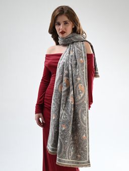 CAZZANO - Grey Printed Stole