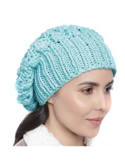 Magic Needles - Women Blue Handmade Shroom Beanie