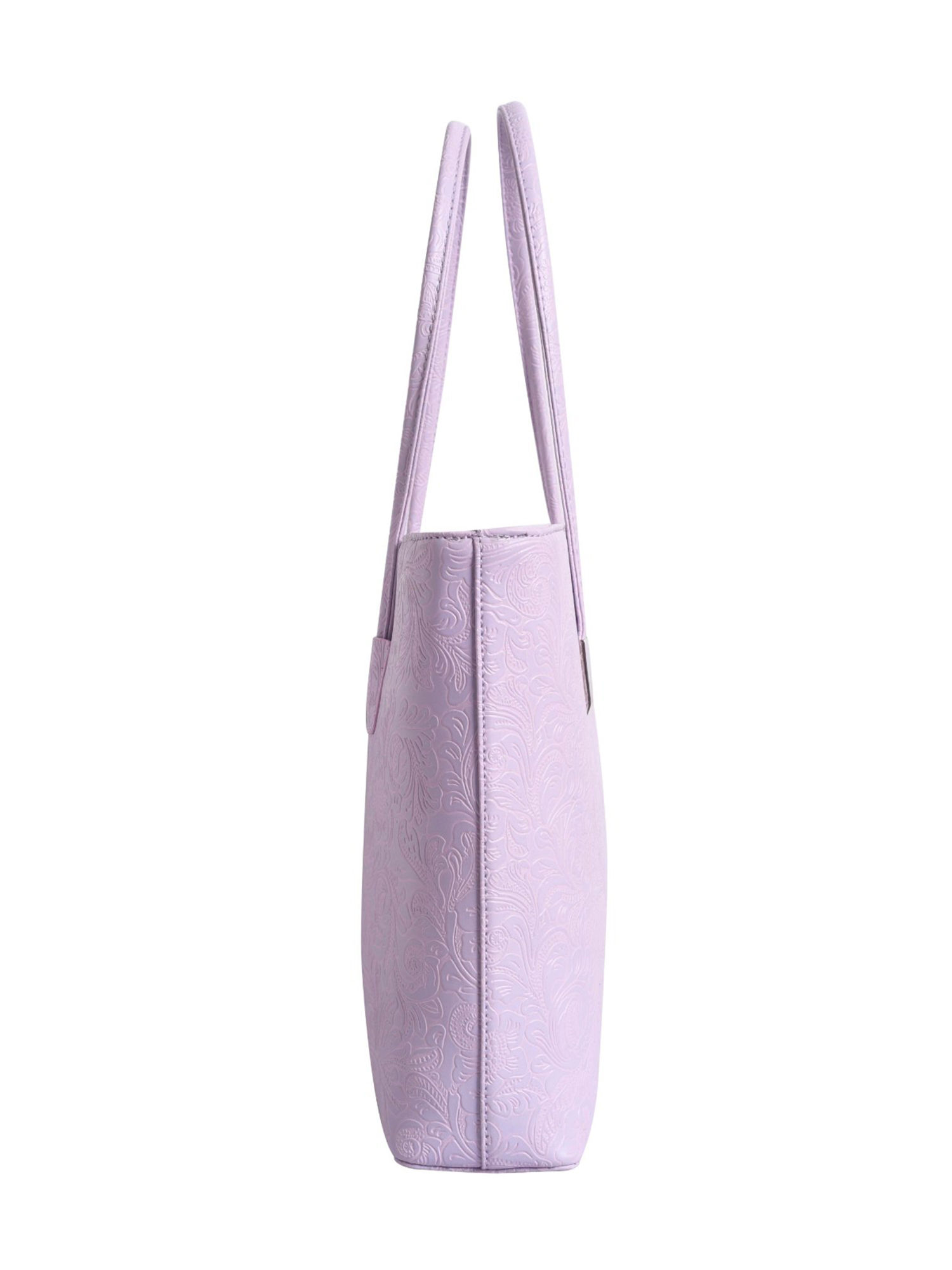 Buy Lino Perros Women Textured Lavender Tote Bag Online