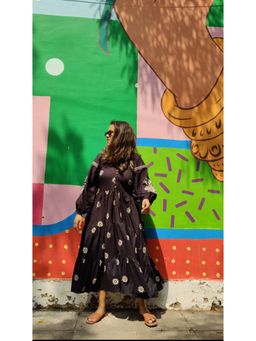 Babhru - Bohemian Noir Maxi Dress